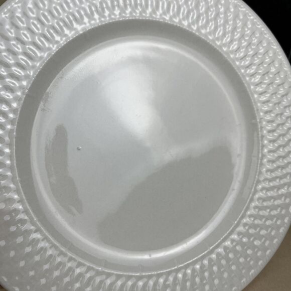 2 Oneida White Westerly Basket Weave‎ Dinner Plate 10 3/4” Stoneware Replacement - Picture 3 of 8